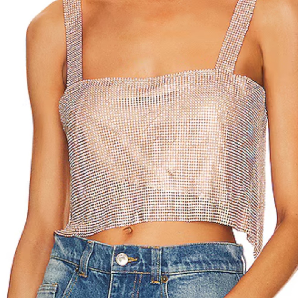 SNDYS Audrina Gold Top | NWT | Size XS